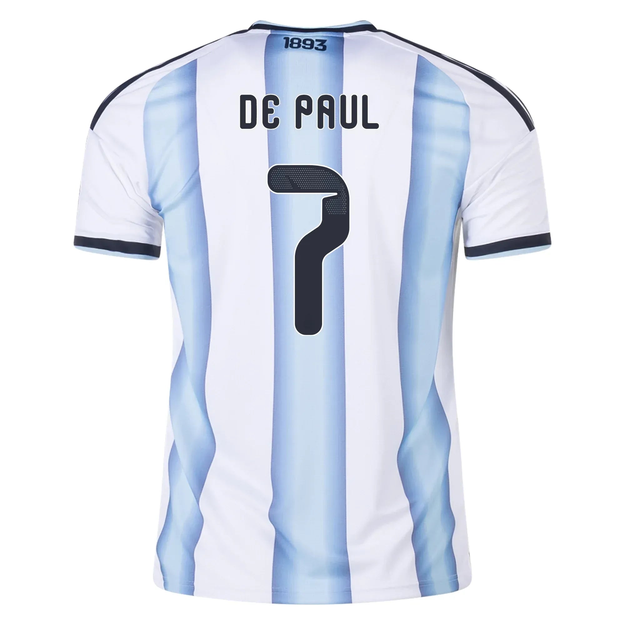 adidas 2026 Argentina Men's Stadium Home Soccer Jersey (De Paul)