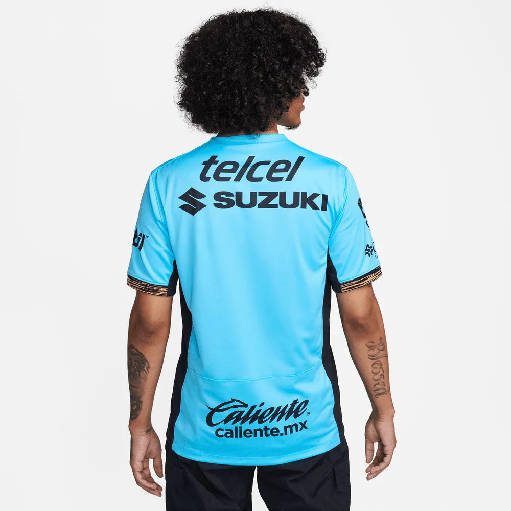 Nike 2023-24 Pumas Men's Stadium Third Jersey (Model - Back)