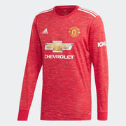 Adidas 2020-21 Manchester United Home Long Sleeve Jersey - Red-White