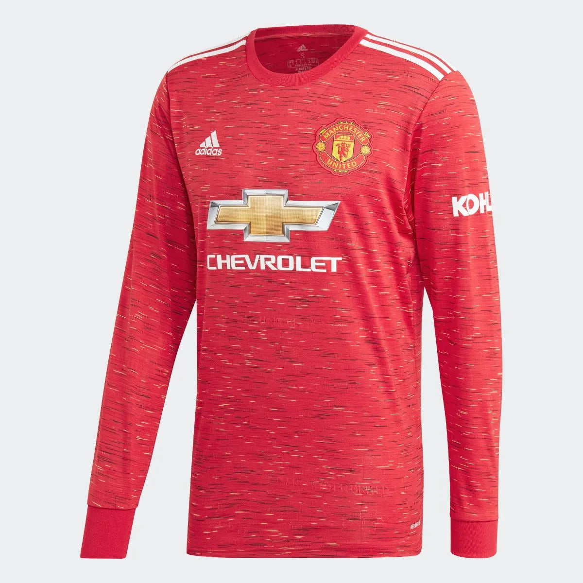 Adidas 2020-21 Manchester United Home Long Sleeve Jersey - Red-White