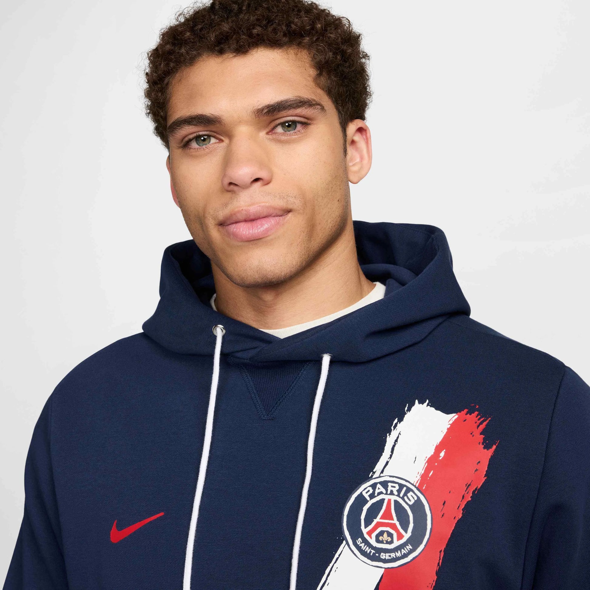 Nike 2024-25 PSG Men's Dri-Fit Pullover Hoodie (Detail 1)