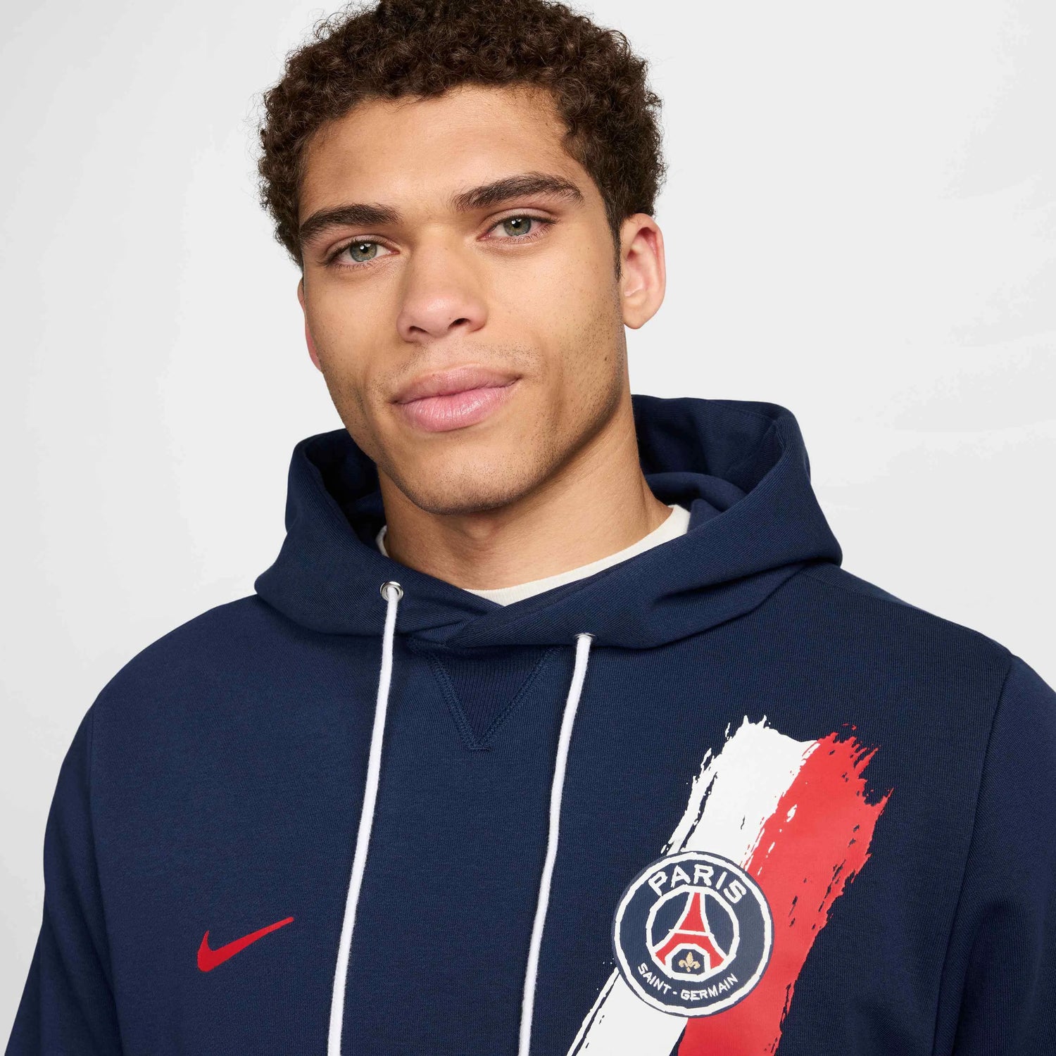 Nike 2024-25 PSG Men's Dri-Fit Pullover Hoodie (Detail 1)