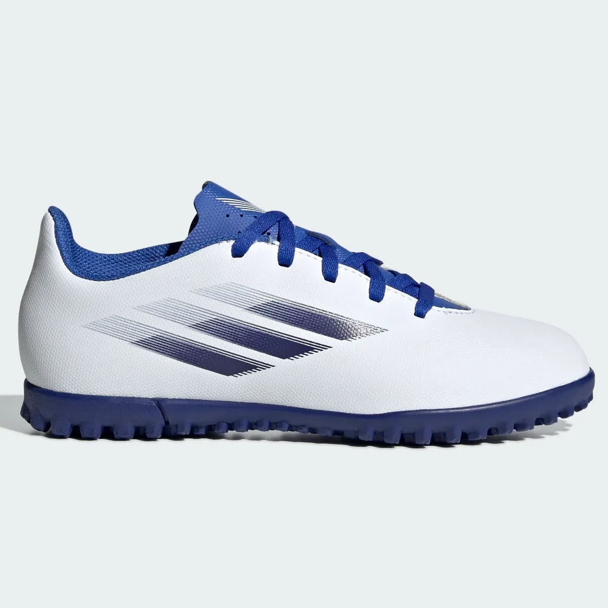 adidas Kids X Speedflow .4 Turf - White-Indigo (Side 1)