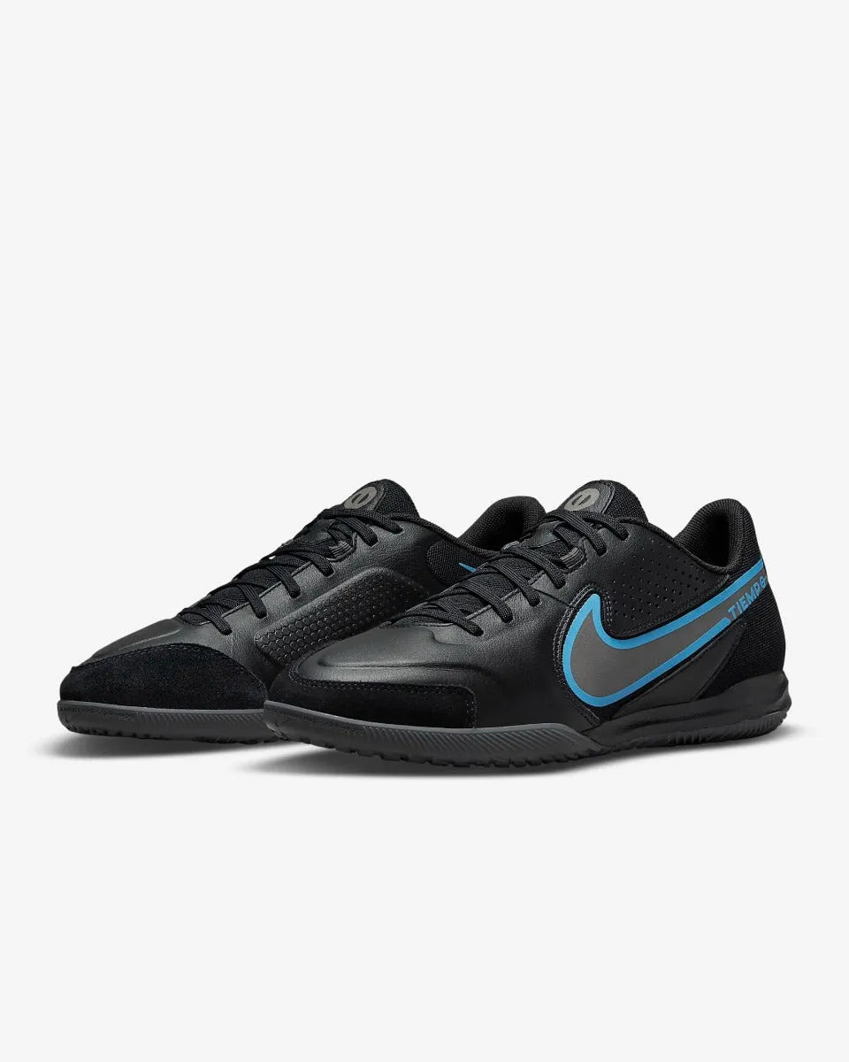 Nike Tiempo Legend 9 Academy IC - Black-Blue (Pair - Diagonal)