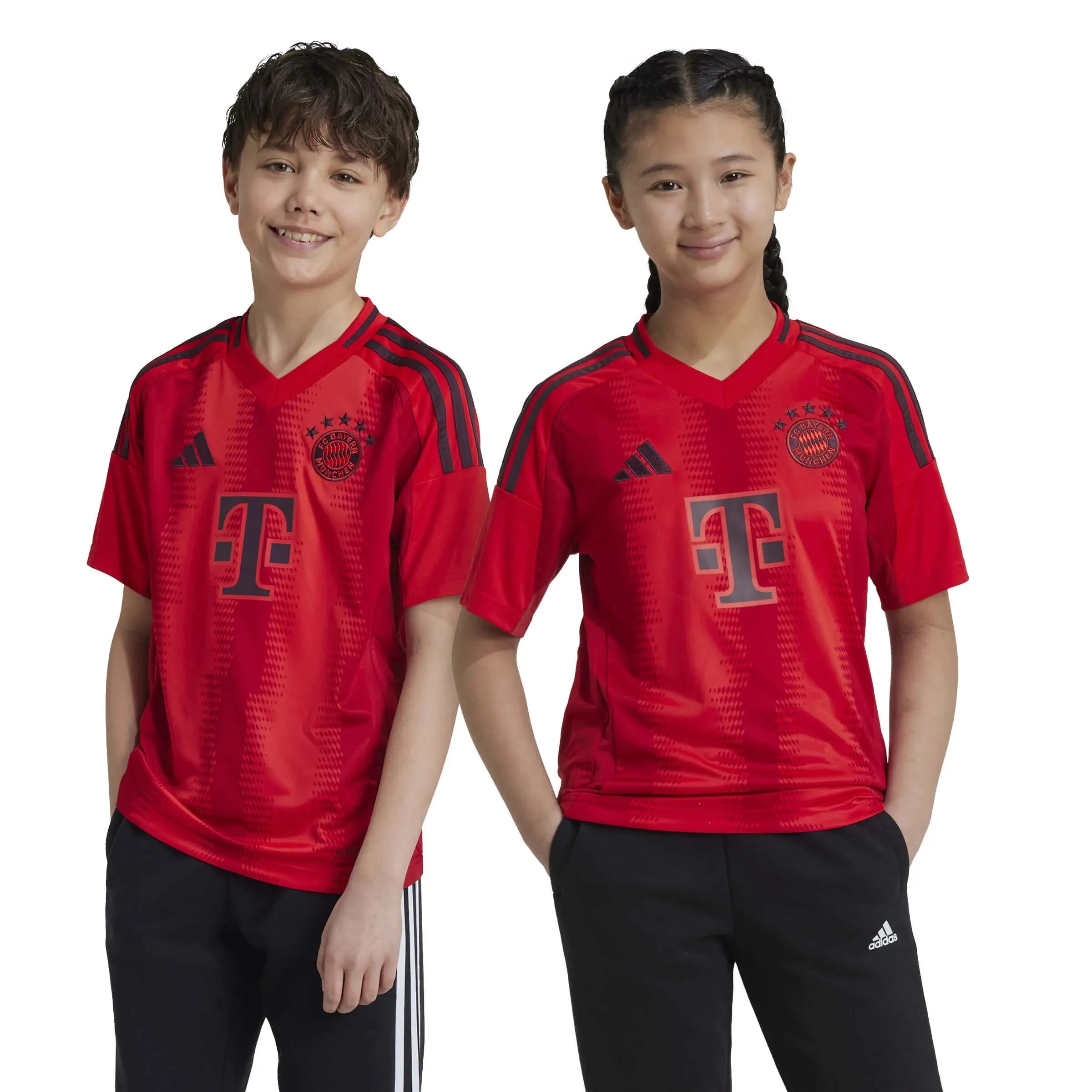 adidas 2024-25 Bayern Munich Youth Stadium Home Jersey (Models - Front)