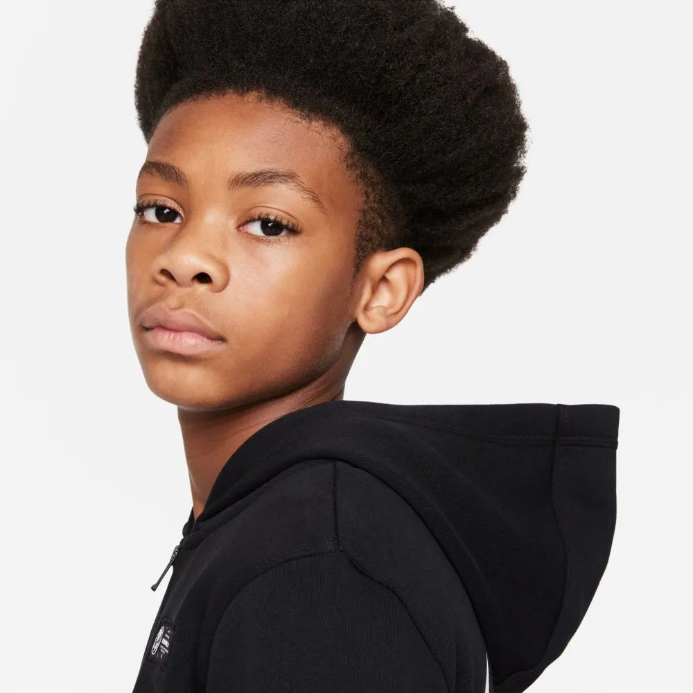 Nike 2021-22 Club America Youth NSW Full Zip Club Hoodie LA - Black (Detail 3)