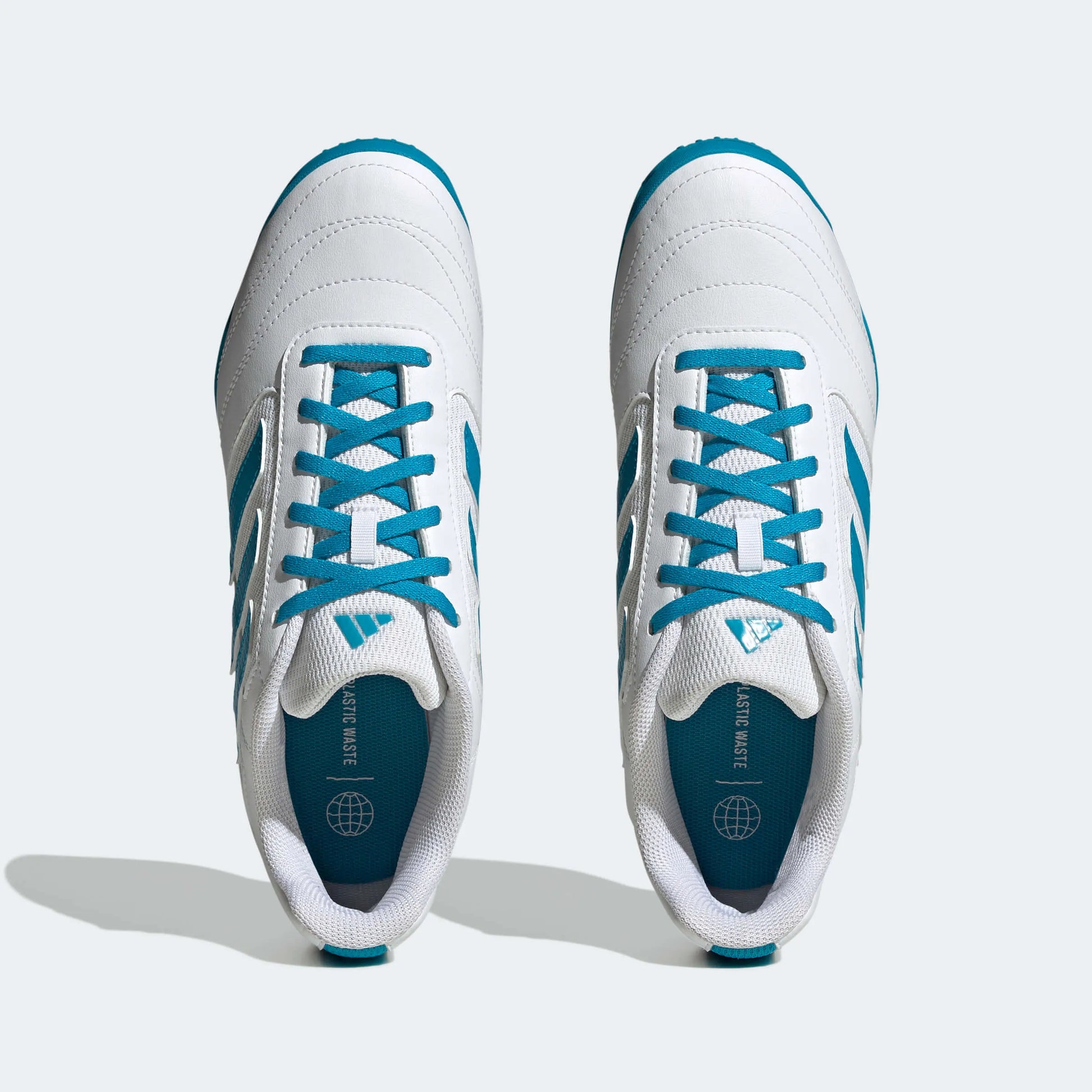 Adidas Super Sala 2 Indoor - White-Aqua (Pair - Top)