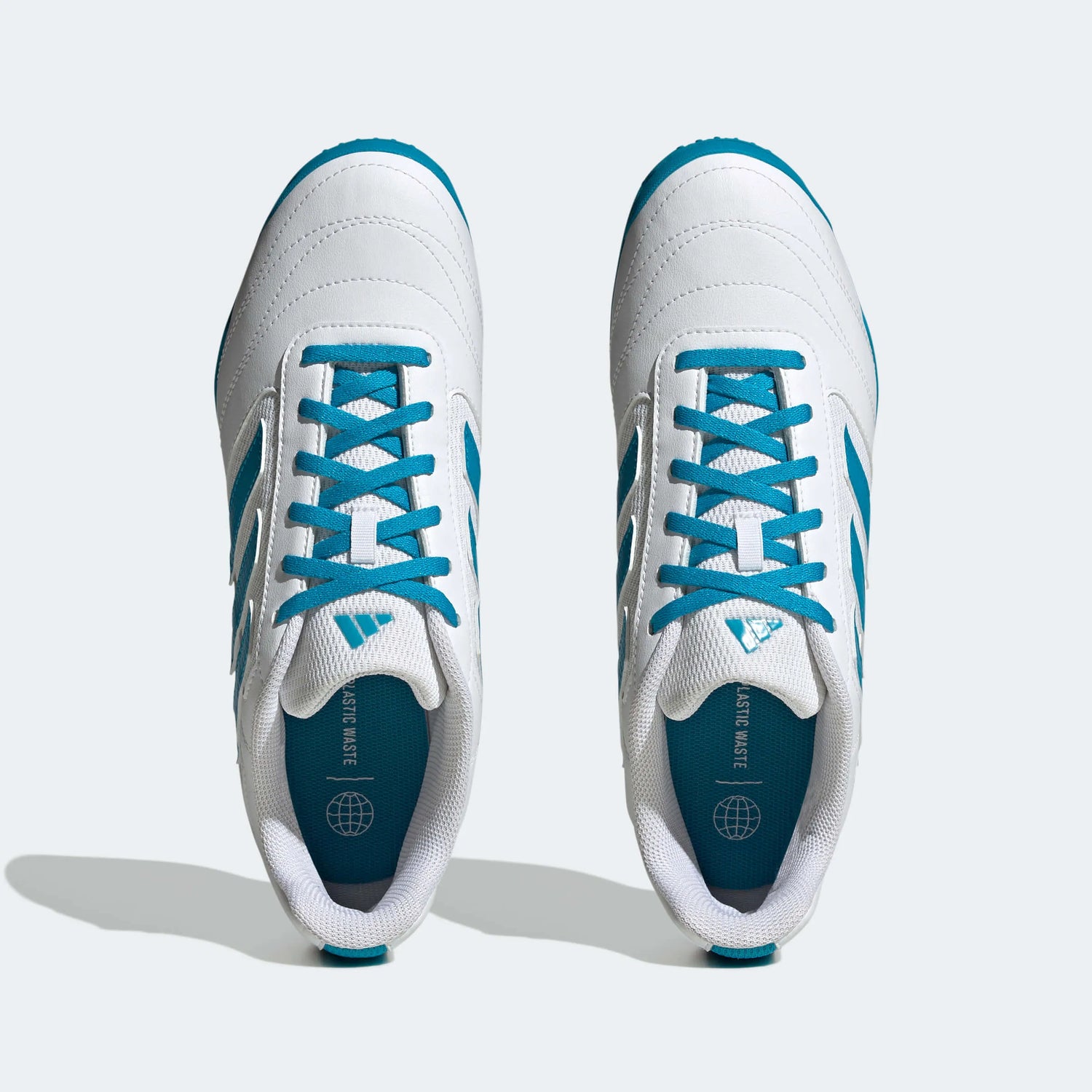 Adidas Super Sala 2 Indoor - White-Aqua (Pair - Top)