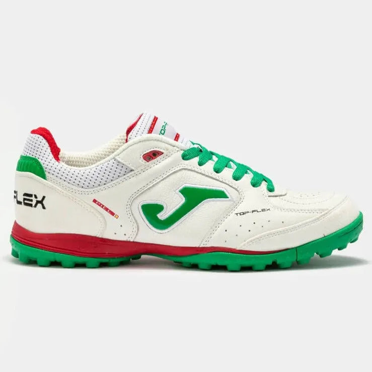Joma Top Flex 2202 Turf - White-Green (Side 1)