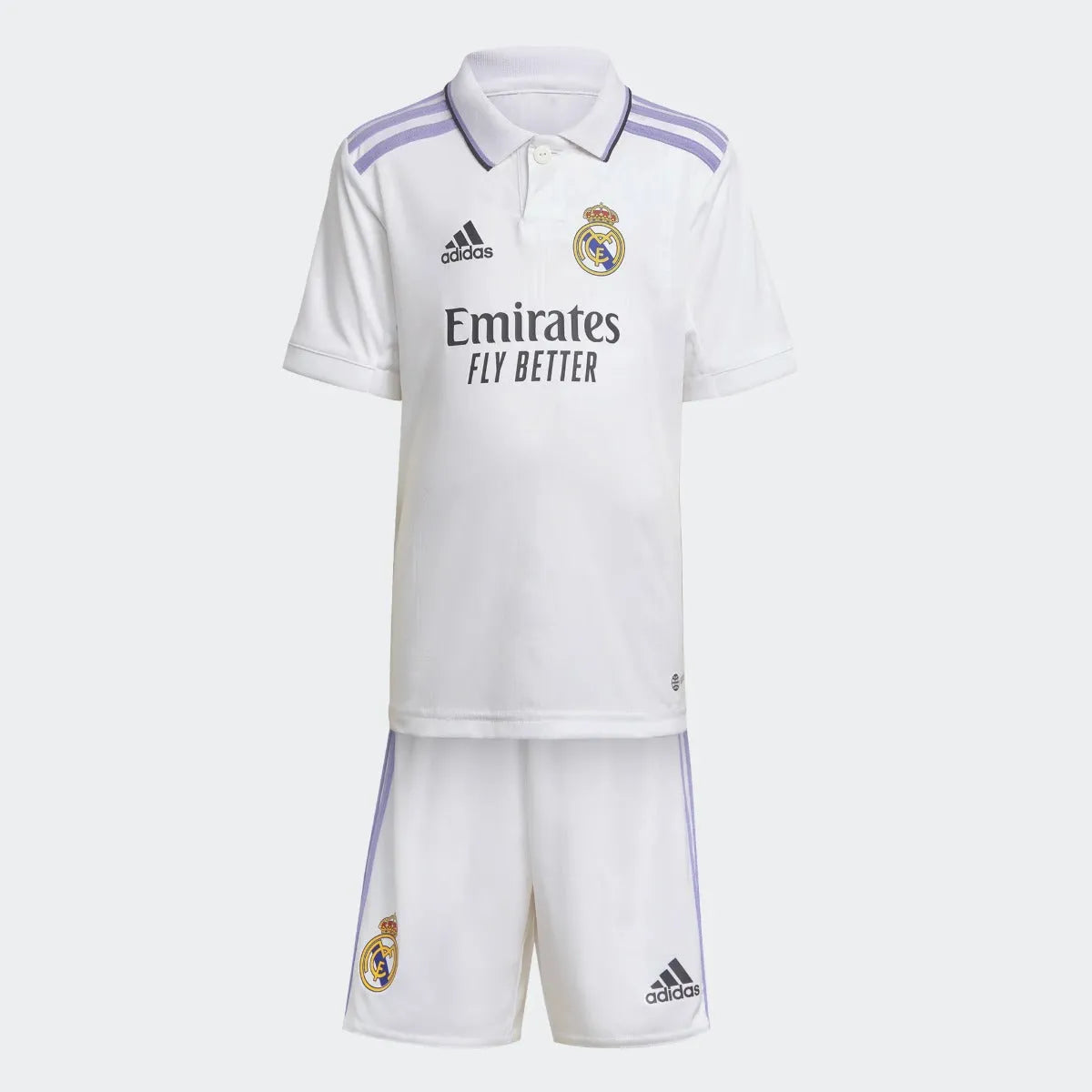 adidas 2022-23 Real Madrid Home Mini Kit - White (Set - Front)