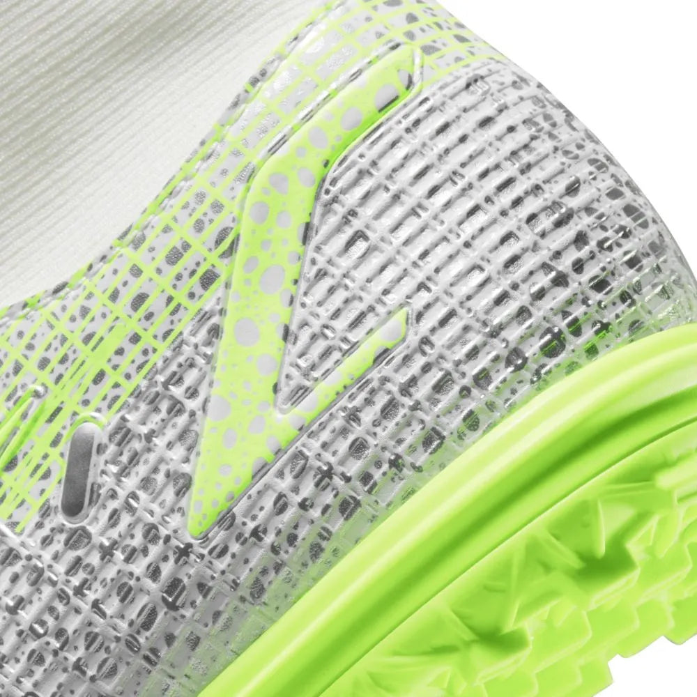 Nike JR Superfly 8 Academy TF - White-Grey-Volt (Detail 2)