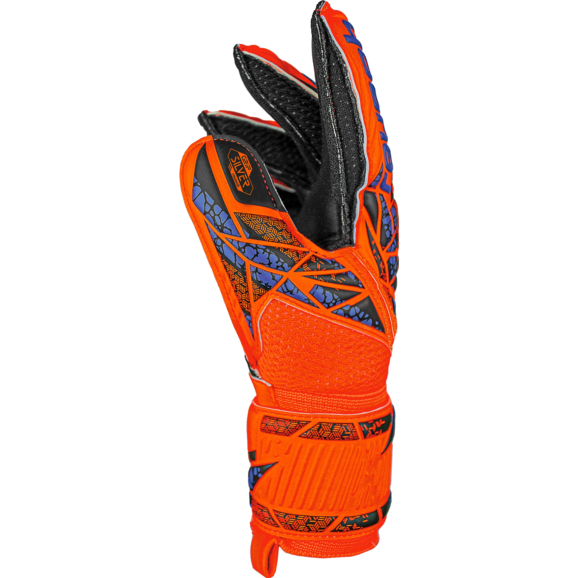 Reusch JR Attrakt Silver Hyper Orange-Electric Blue-Black (Single - Inner)