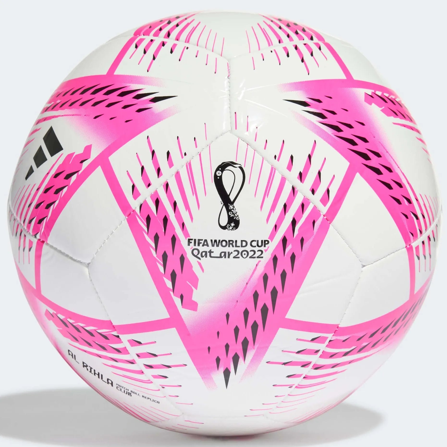 adidas WC22 Al Rihla Club Ball - White-Pink (Front)