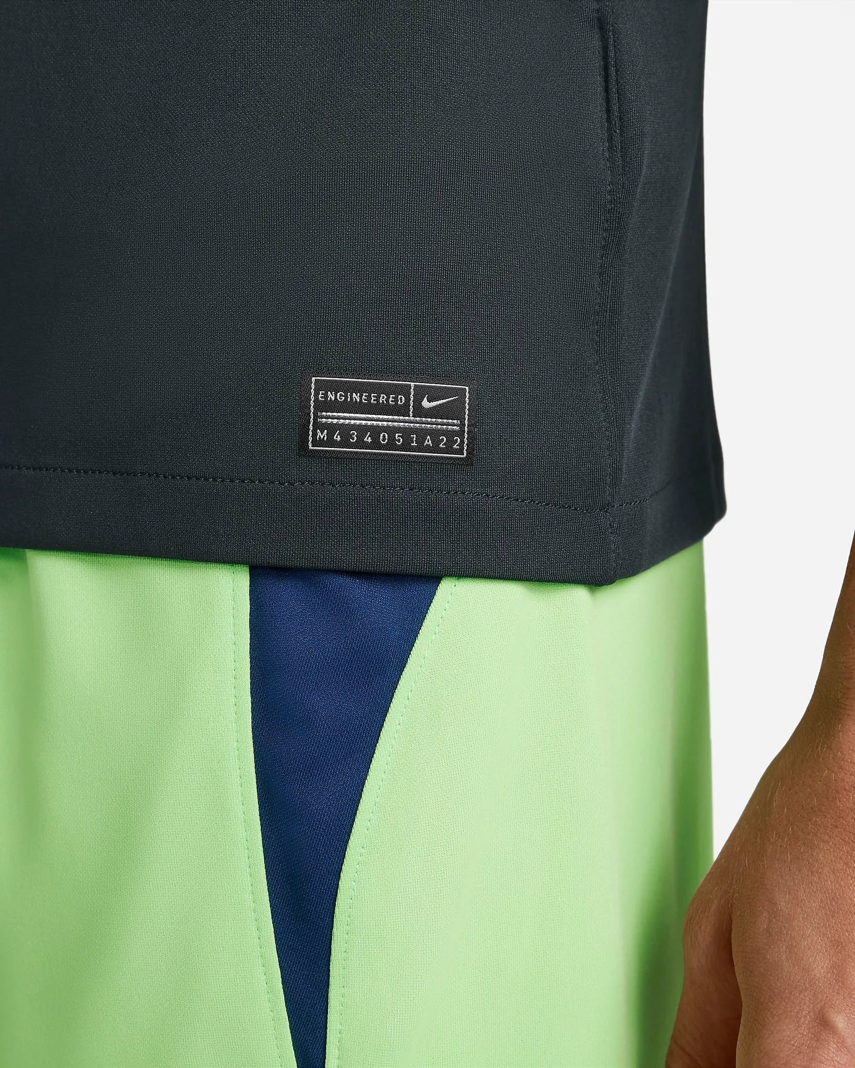 Nike 2022-23 Wolfsburg Stadium Away Jersey - Seaweed-Sub Lime (Detail 2)