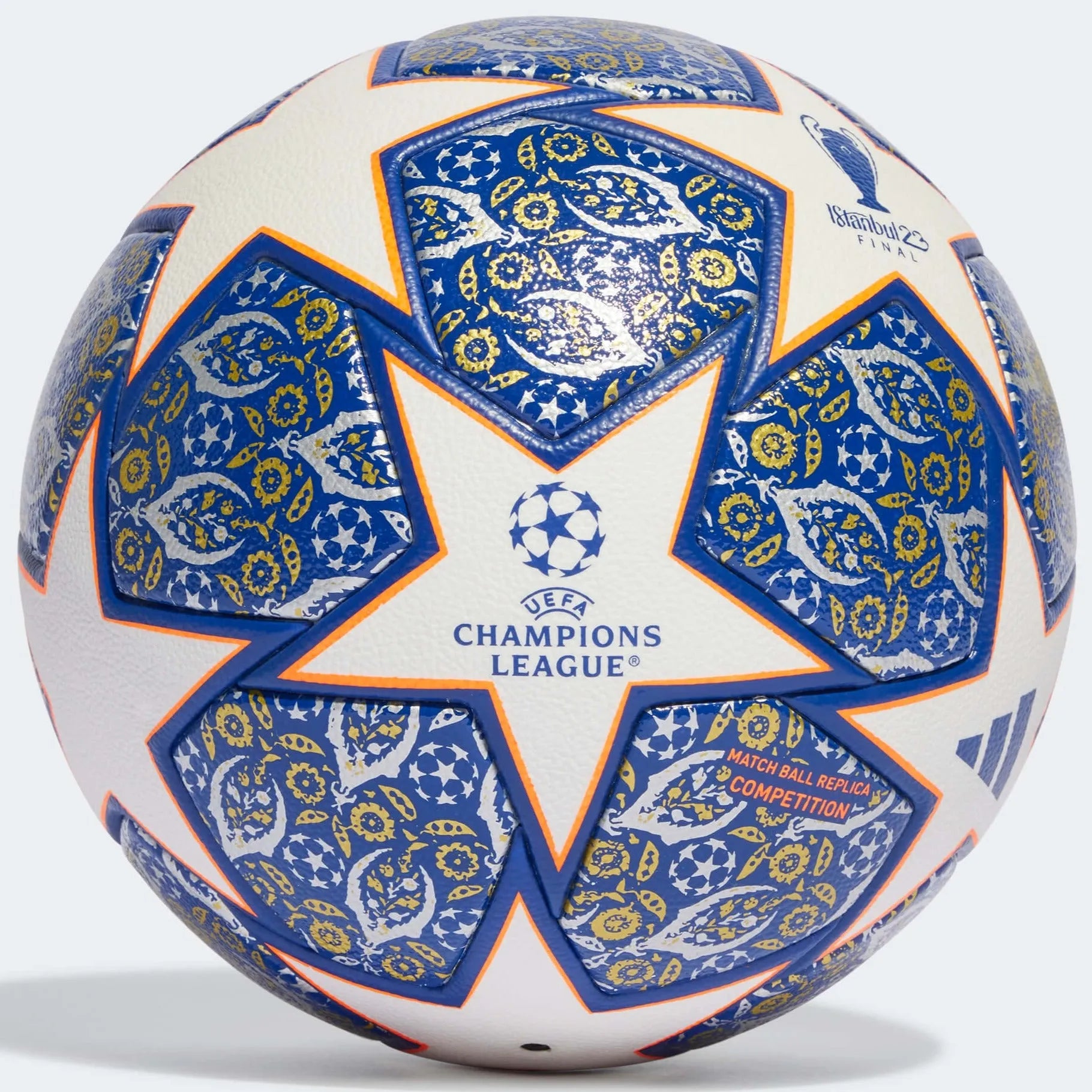 adidas 23 UCL Istanbul Competition Ball - White-Blue-Orange (Back)
