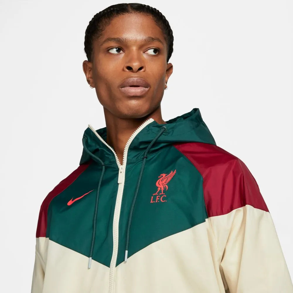 Nike 2021-22 Liverpool NSW Windrunner Jacket - Fossil-Teal-Crimson (Detail 1)