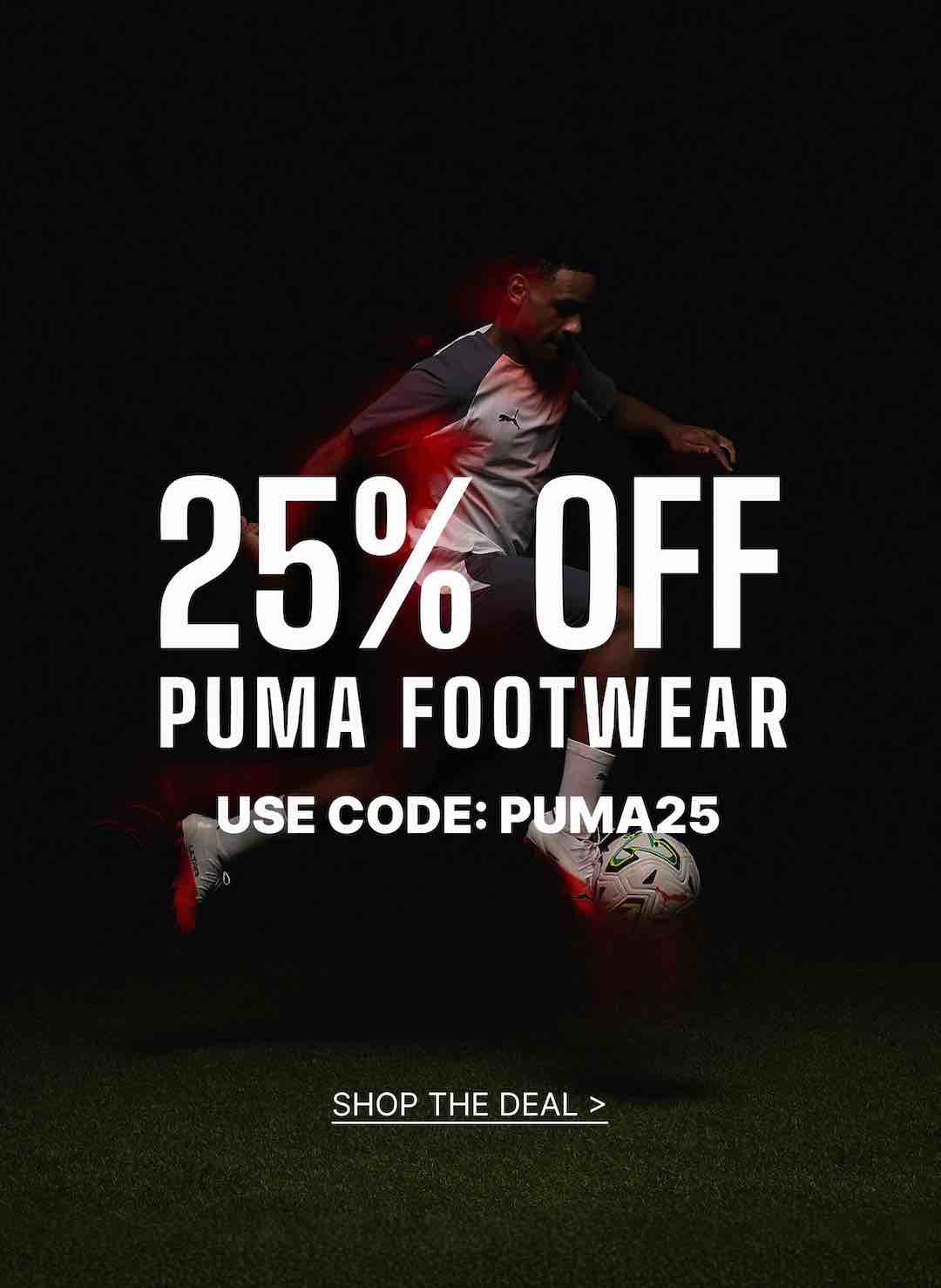 25% Off Puma Footwear