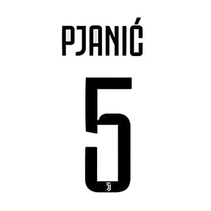 Juventus 2018/19 Home Pjanic #5 Jersey Name Set