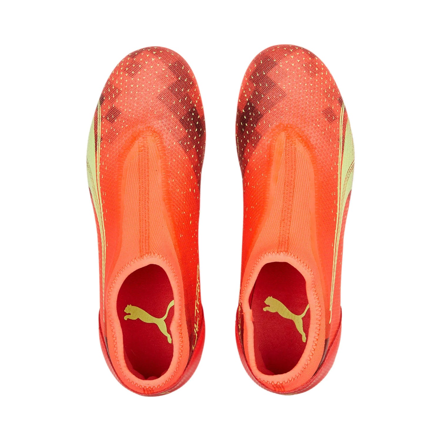 Puma Jr Ultra Match LL FG/AG - Coral-Fizzy Light (Pair - Top)