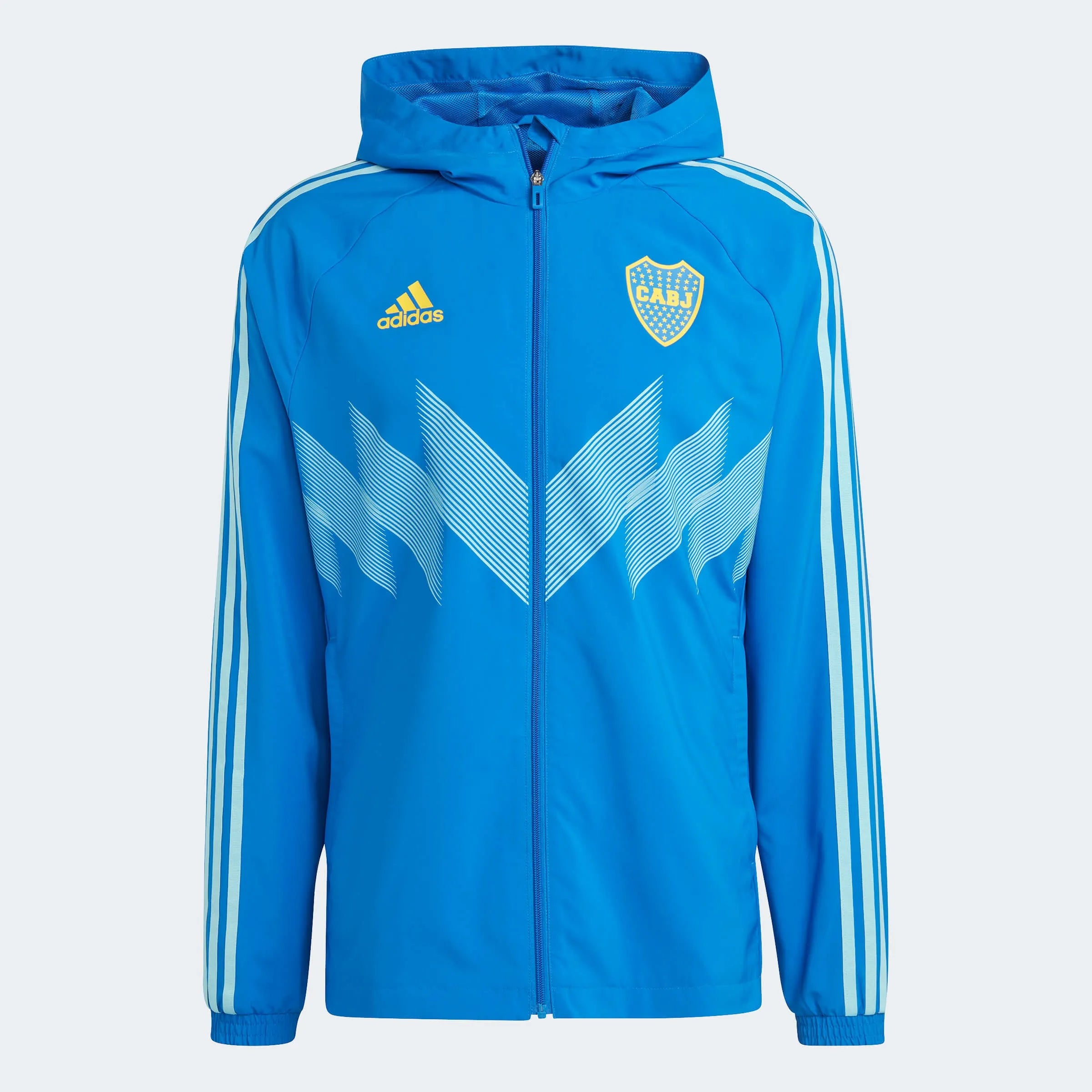 adidas 2023 Boca Juniors Graphic Windbreaker - Blue-Light Blue (Front)