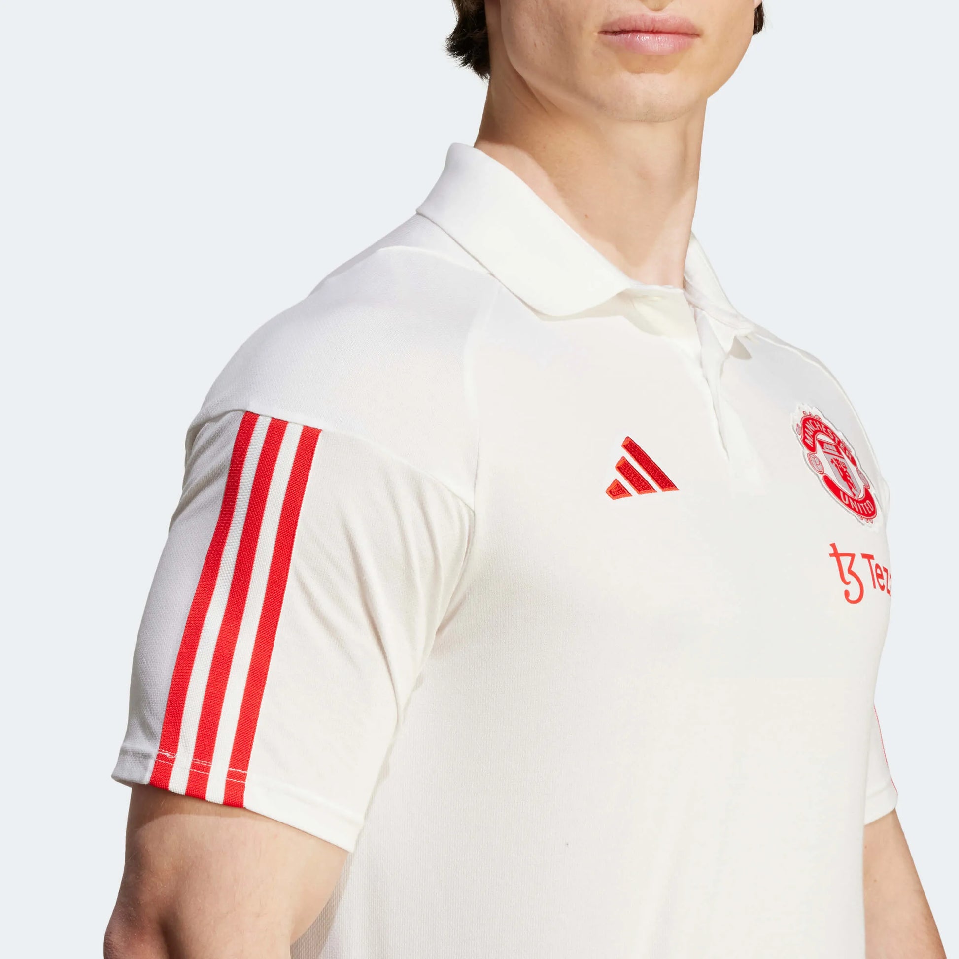 adidas 2023-24 Manchester United Men's Tiro 23 Polo Shirt (Detail 2)