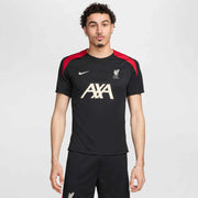 Nike 2024-25 Liverpool Men's Strike Top Black-Black-Gym Red-Light Orewood Brown (Model - Front)