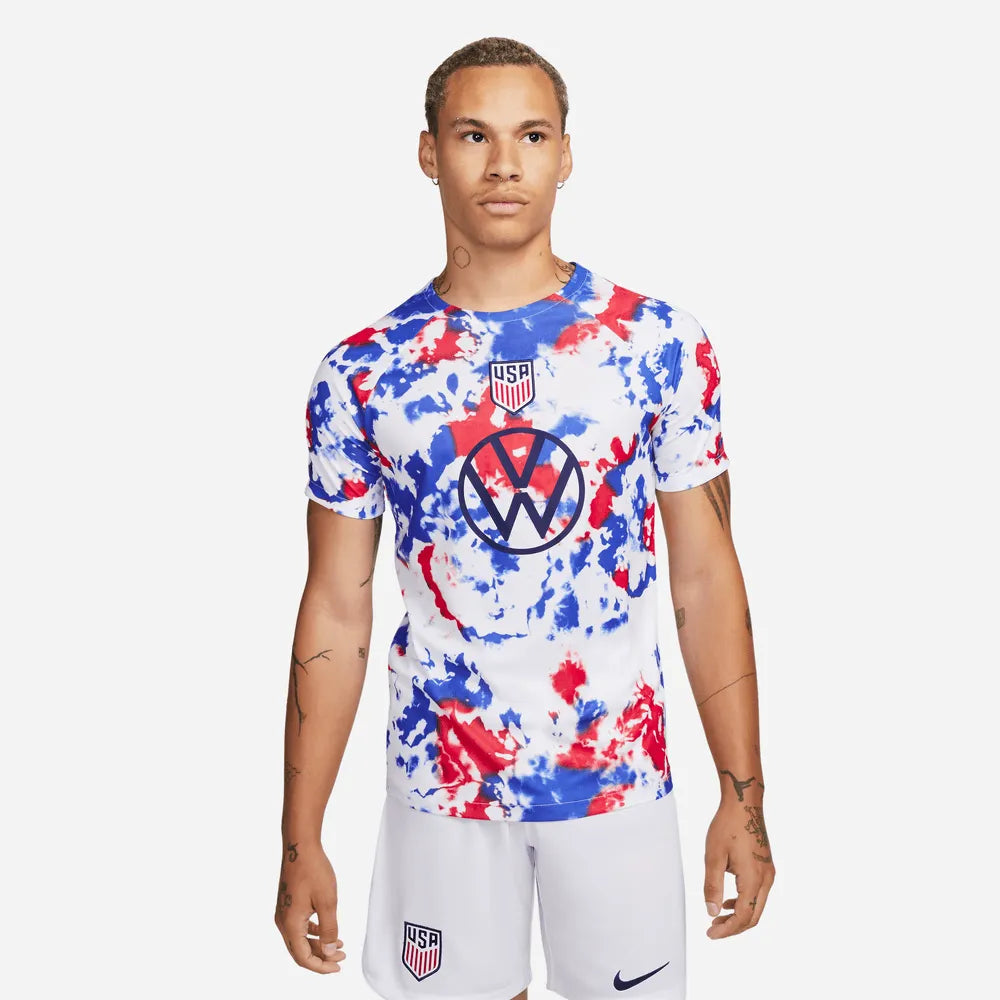 Nike 2022-23 USA DF Top White-Loyal Blue (Model - Front)