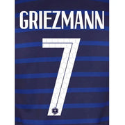 France 2020/21 Home Griezmann #7 Jersey Name Set