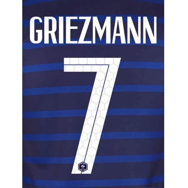 France 2020/21 Home Griezmann #7 Jersey Name Set