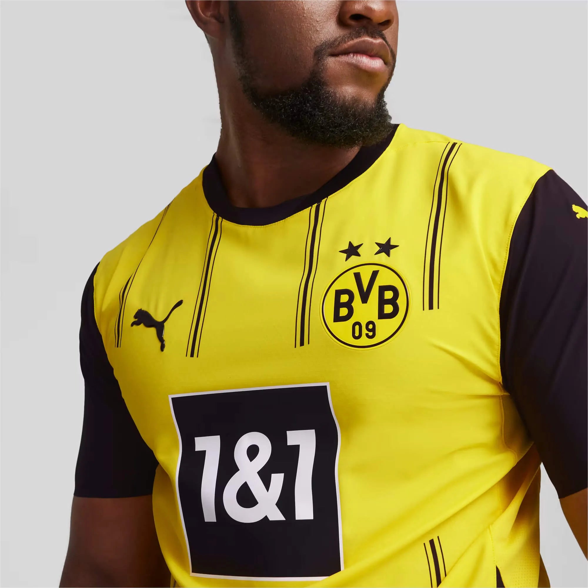 Puma 2024-25 Borussia Dortmund Men's Authentic Home Jersey (Detail 2)