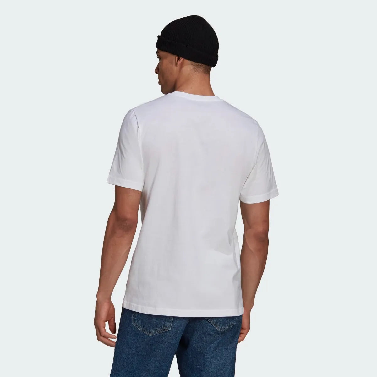 Adidas 2021-22 Juventus Street Graphic Tee - White-Black-Orange (Model - Back)