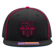 FI Collection Barcelona Cali Night Snapback Hat - Black (Front)