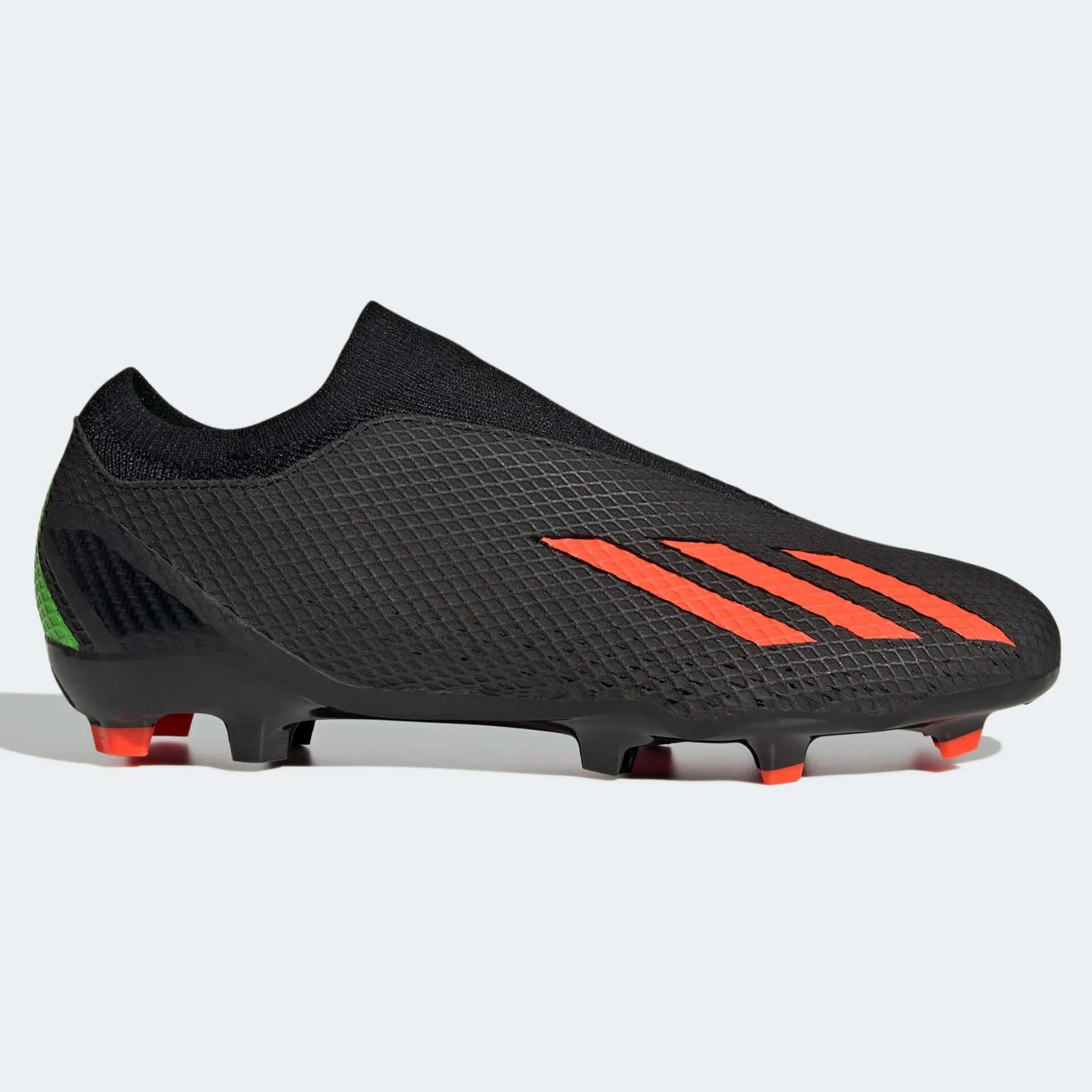 adidas X SpeedPortal .3 Laceless FG - Black-Solar Red (Side 1)