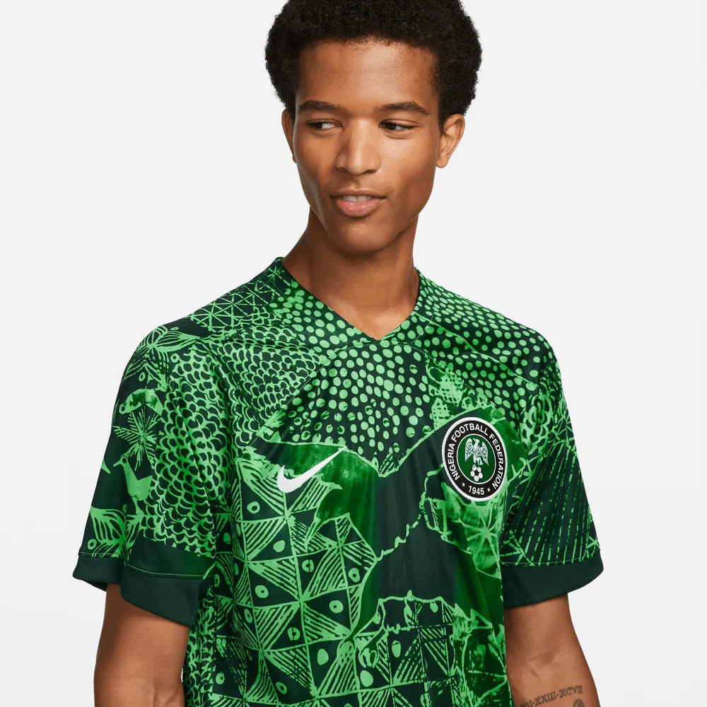 Nike 2022-23 Nigeria Home Jersey - Green Spark-Pine Green (Detail 1)