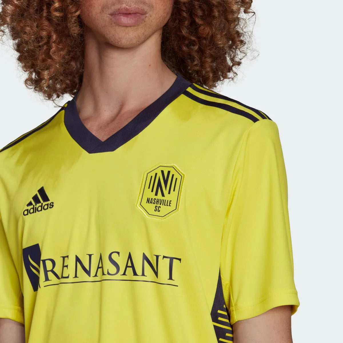 adidas 2022-23 Nashville SC Home Jersey - Yellow-Noble Ink (Detail 1)
