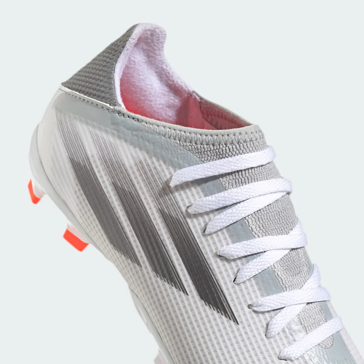 Adidas JR X Speedflow .3 FG - White-Iron Metallic (Detail 1)