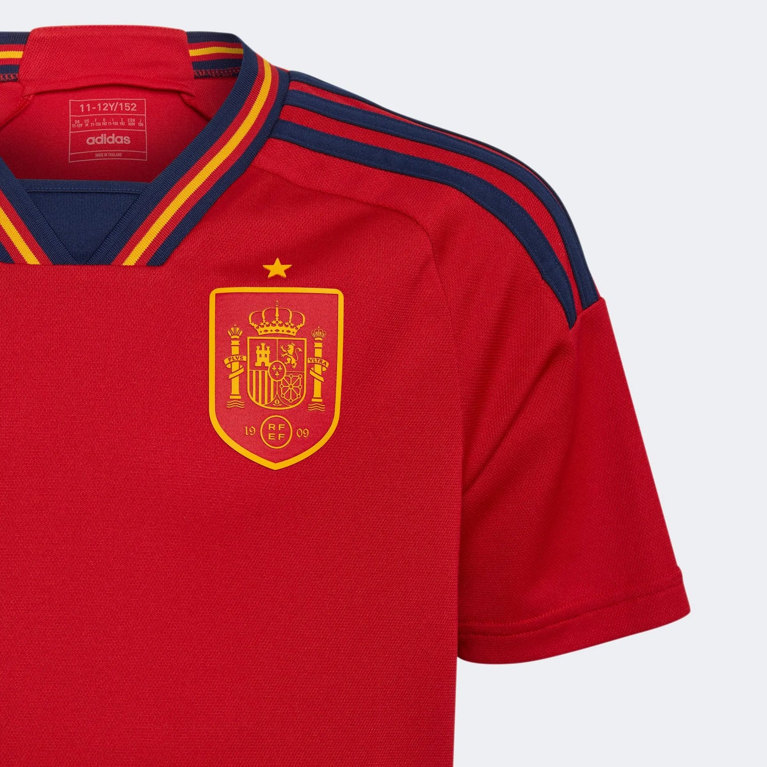 adidas 2022-23 Spain Youth Home Jersey - Red-Navy (Detail 1)