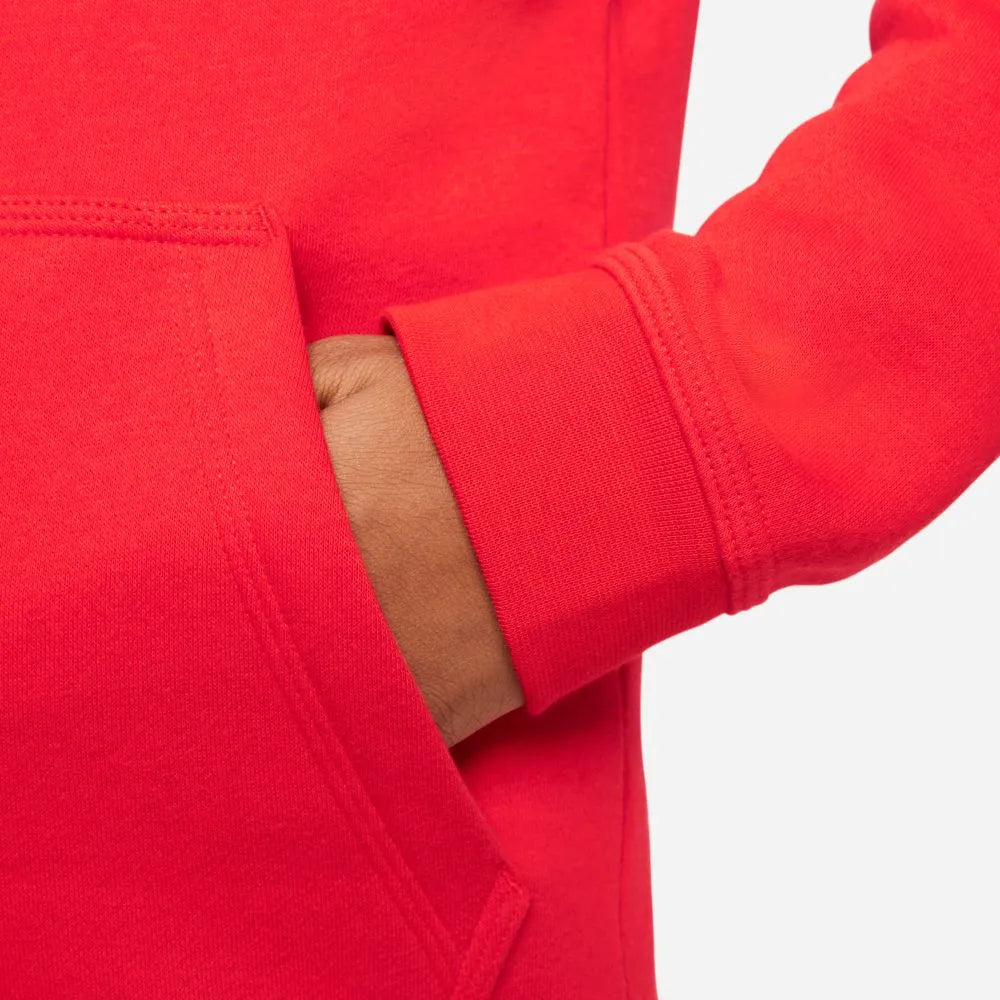 Nike 2021-22 Liverpool Youth NSW Full-Zip Club Hoodie - Rush Red (Detail 3)