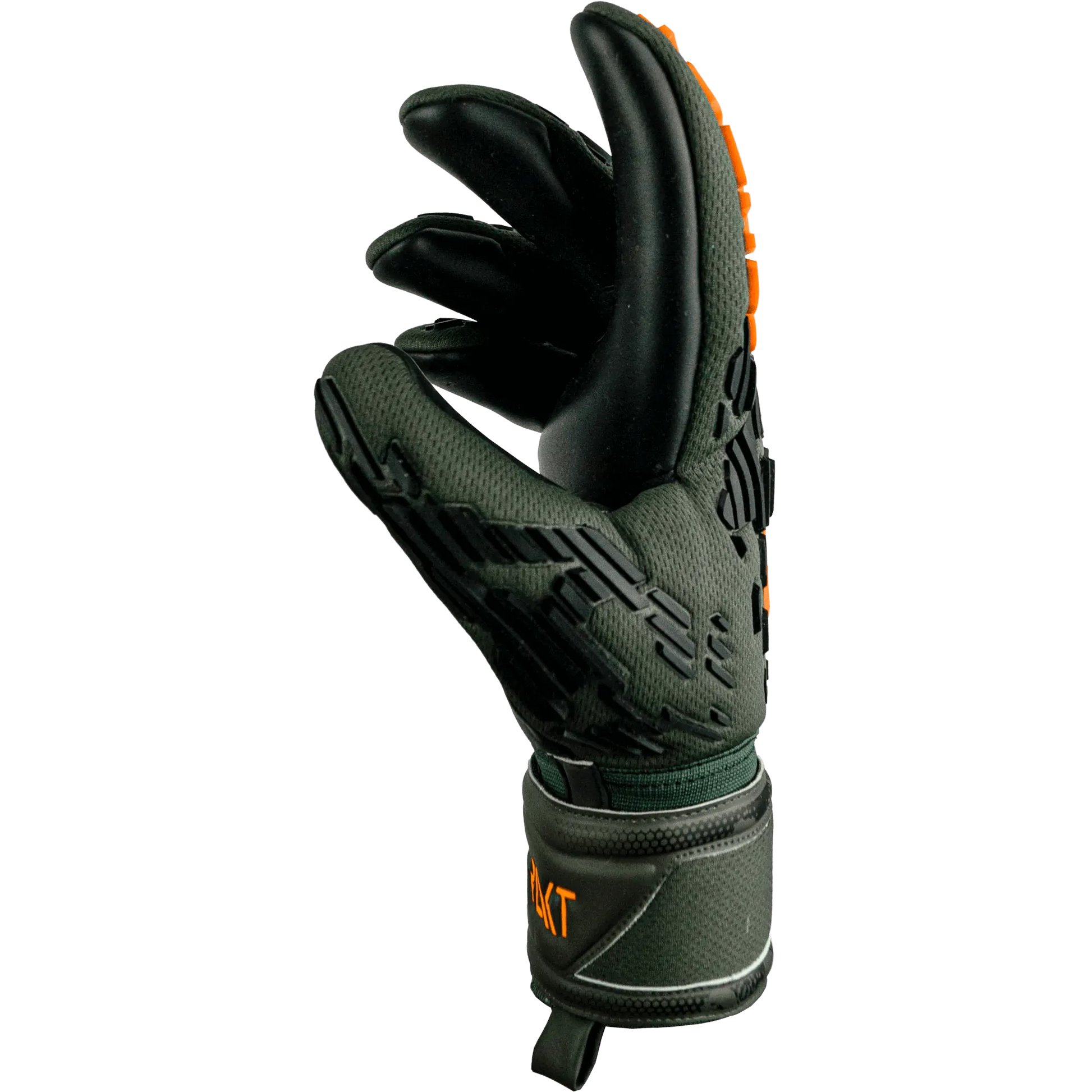 Reusch Attrakt Freegel Silver Goalkeeper Gloves - Desert Green-Orange-Black (Single - Side)