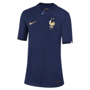 Nike 2022-23 France Youth Home Jersey - Midnight Navy-Metallic Gold (Front)