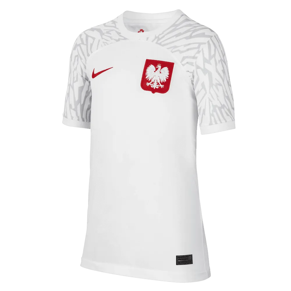 Nike 2022-23 Poland Youth Home Jersey - White (Front)
