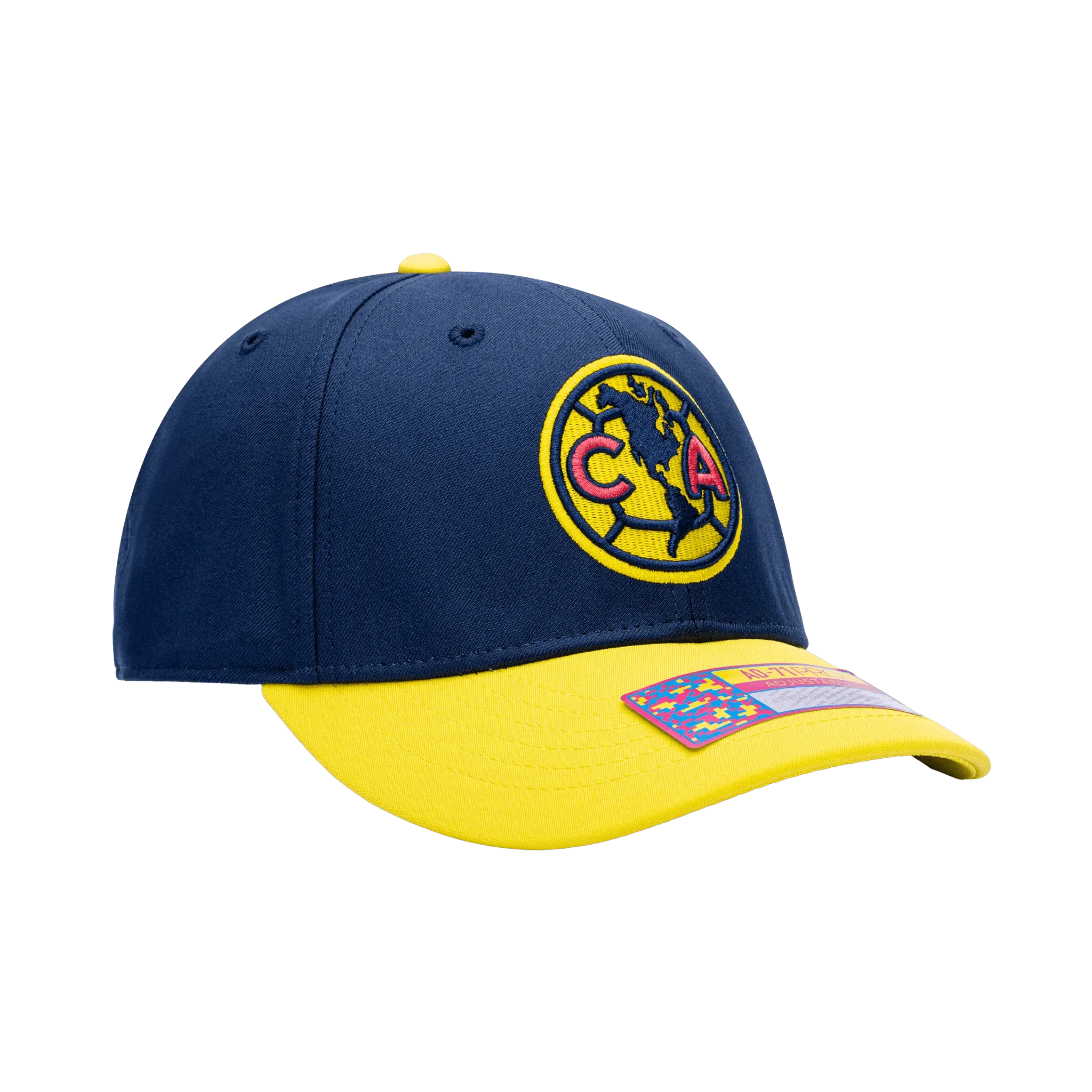 FI Collection Club America Bambo Classic Hat Navy/Yellow (Lateral - Side 2)