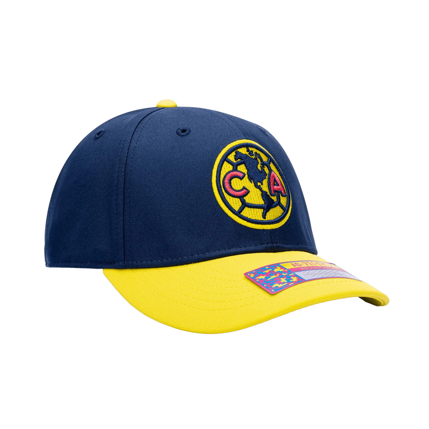 FI Collection Club America Bambo Classic Hat Navy/Yellow (Lateral - Side 2)