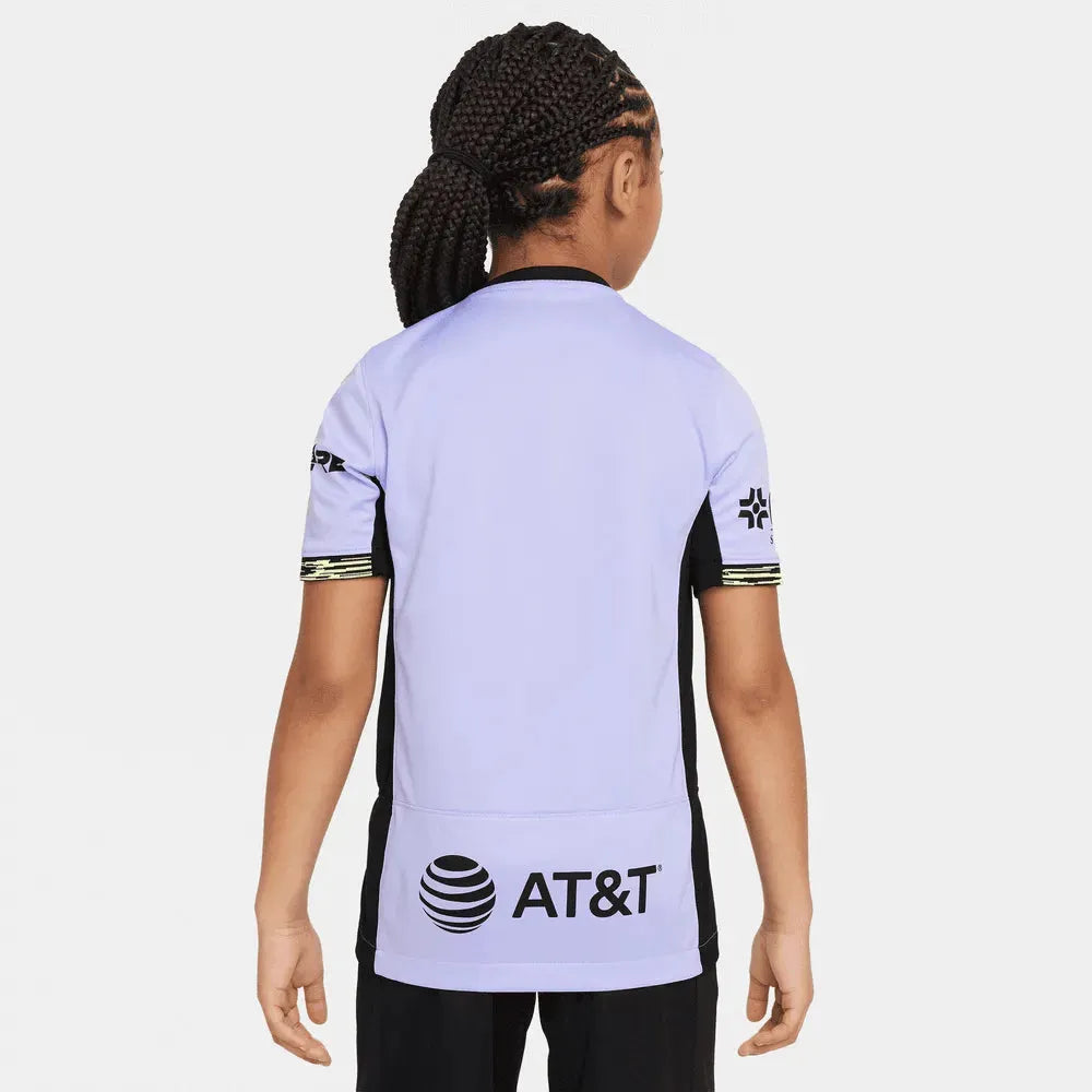 Nike 2023-24 Club America Youth Stadium Third Jersey (Model - Back)