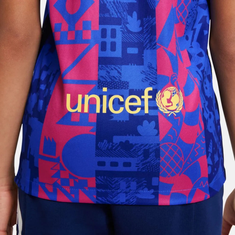 Nike 2021-22 Barcelona Youth Third Jersey - Hyper Royal-Varsity Maize (Detail 4)