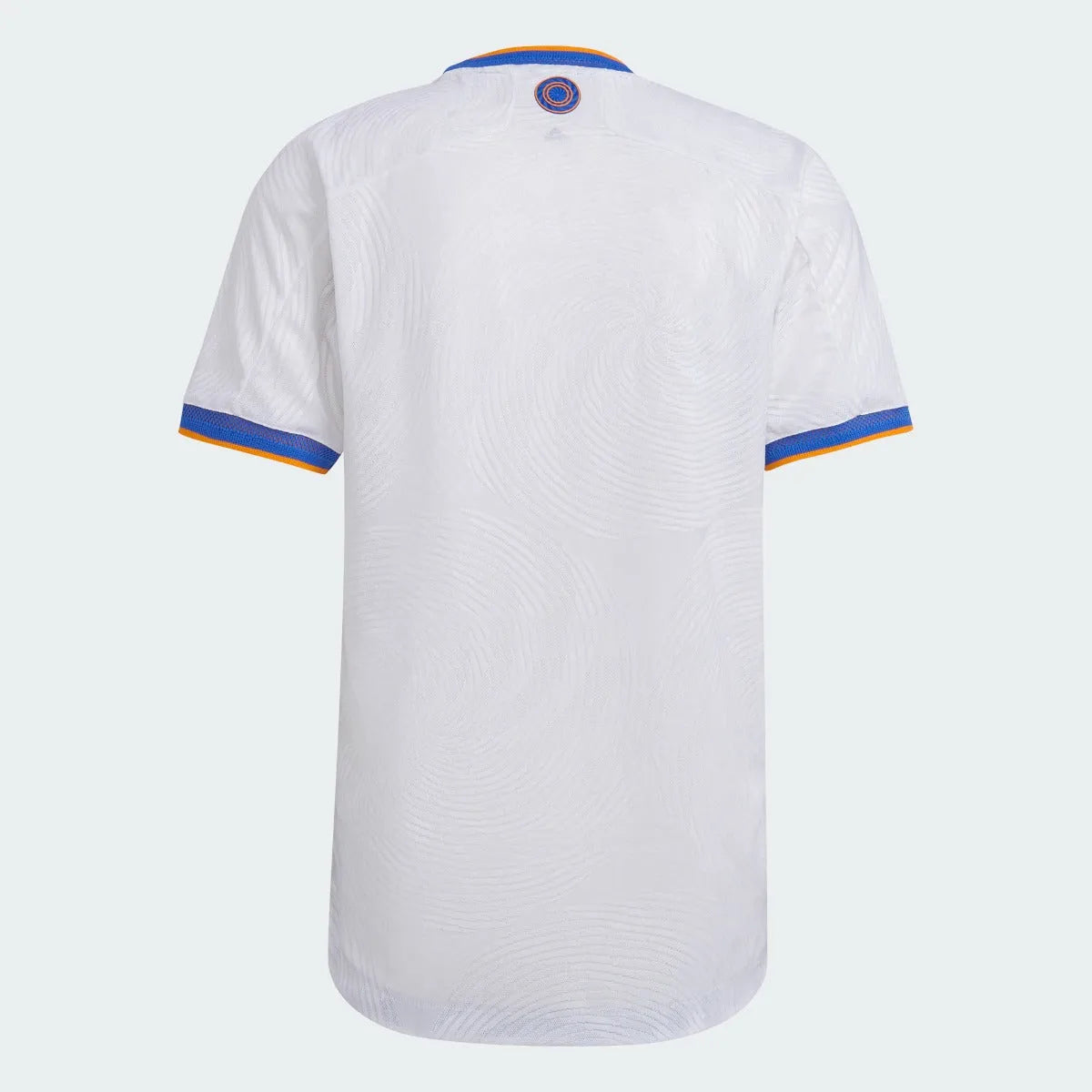 Adidas 2021-22 Real Madrid Home Authentic Jersey  - White-Blue-Orange (Back)