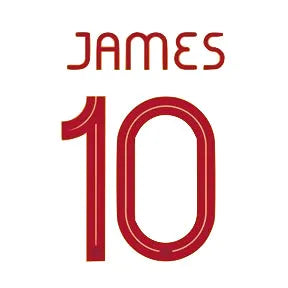 Colombia 2019/20 Home James #10 Jersey Name Set