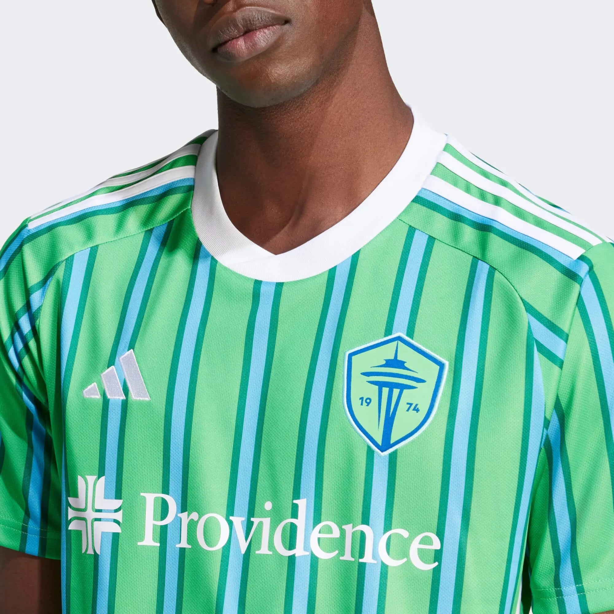 adidas 2024-25 Seattle Sounders Men's Stadium Home Jersey (Detail 1)