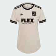 Adidas 2021-22 LAFC Women Away Jersey - Beige-Black (Front)