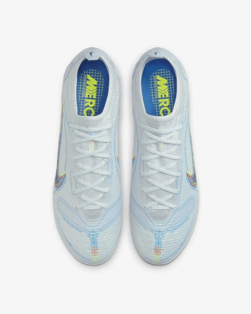 Nike Mercurial Vapor 14 Elite FG - Grey-Blackened Blue (Pair - Top)